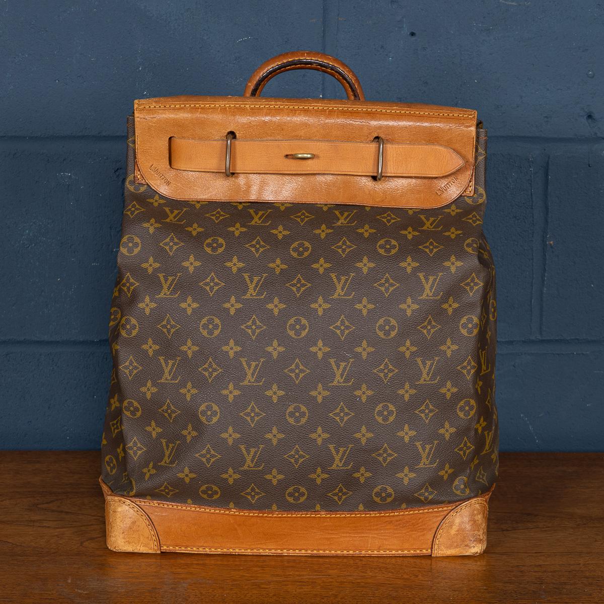 Louis Vuitton Steamer 35 Tasche aus Segeltuch mit Monogramm aus dem 20. Jahrhundert, hergestellt in Frankreich (Sonstiges) im Angebot