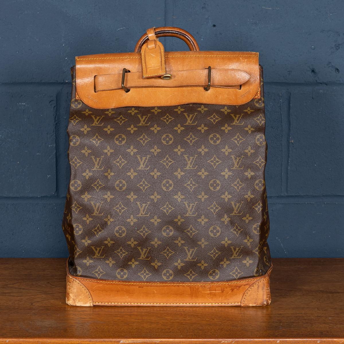 Louis Vuitton Steamer 35 Tasche aus Segeltuch mit Monogramm aus dem 20. Jahrhundert, hergestellt in Frankreich (Sonstiges) im Angebot