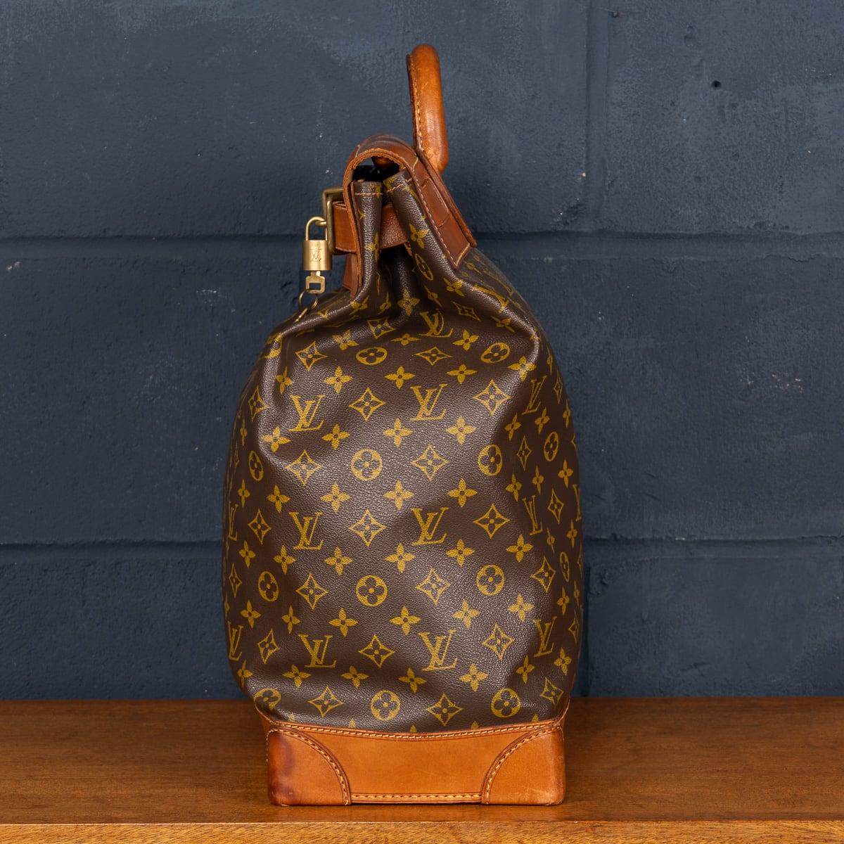 Bolso Steamer 35 Louis Vuitton del siglo XX en lona con monograma, Made In France Francés en venta