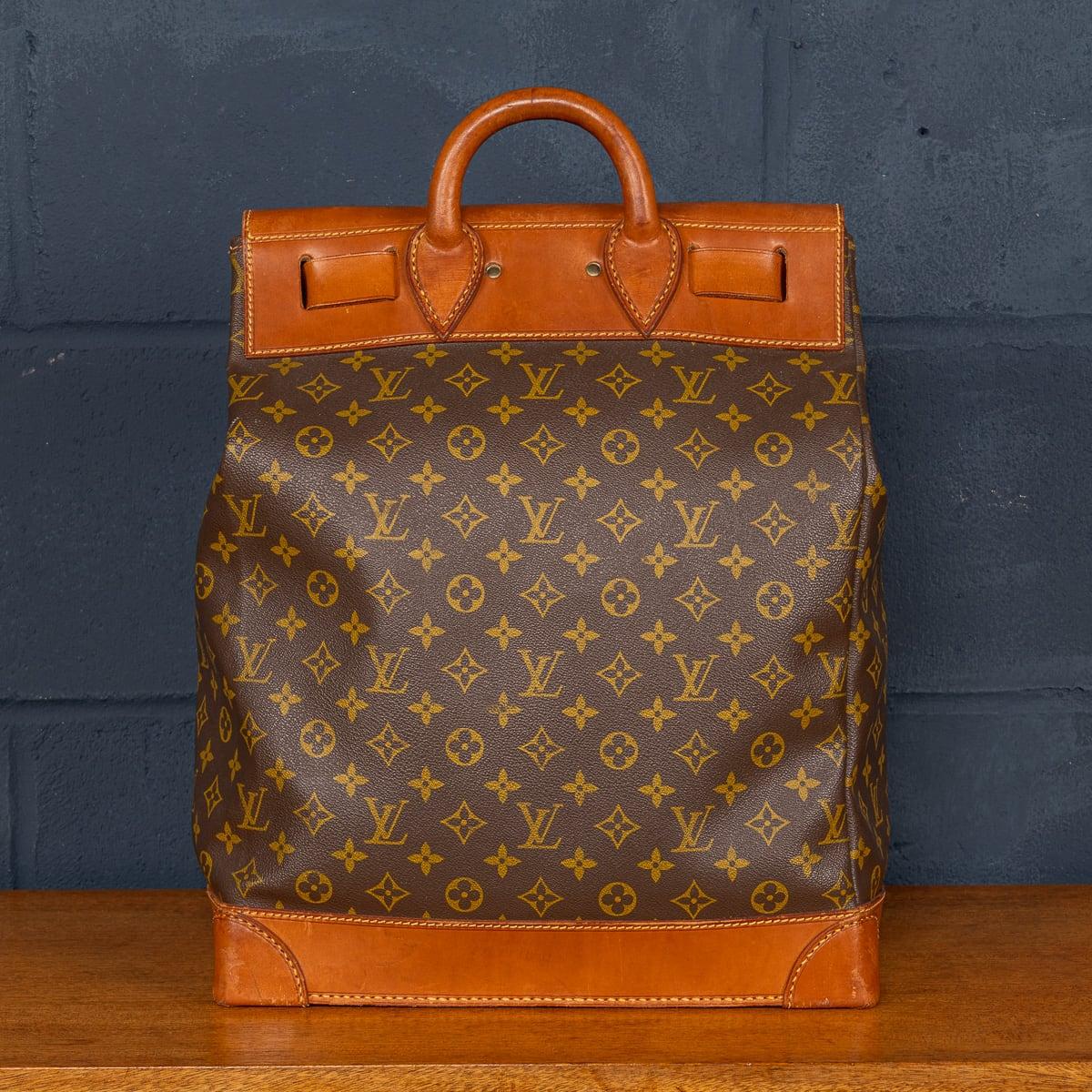 Bolso Steamer 35 Louis Vuitton del siglo XX en lona con monograma, Made In France en Bueno estado para la venta en Royal Tunbridge Wells, Kent