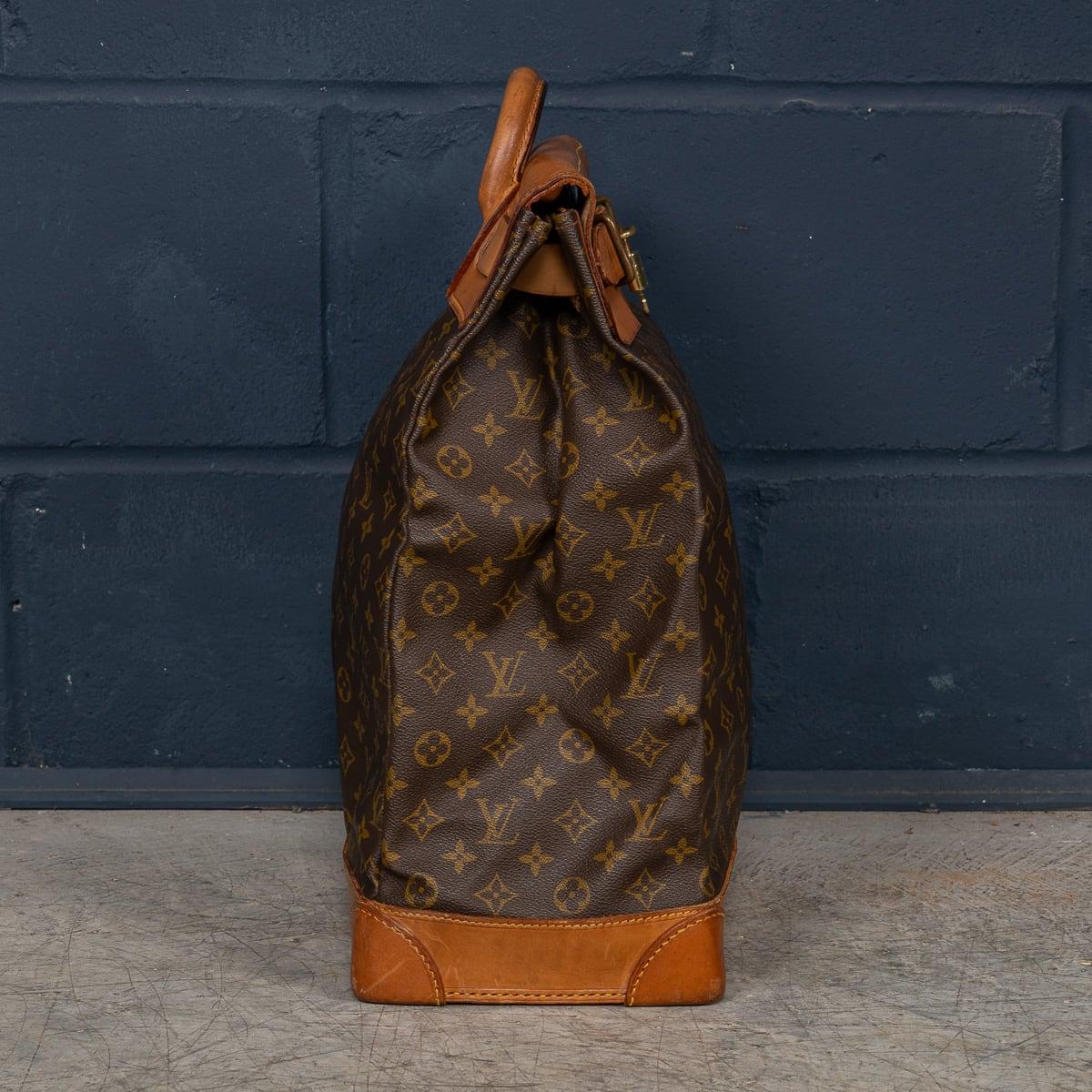 20th Century Louis Vuitton Steamer 35 Bag In Monogram Canvas, Made In France In Good Condition For Sale In Royal Tunbridge Wells, Kent