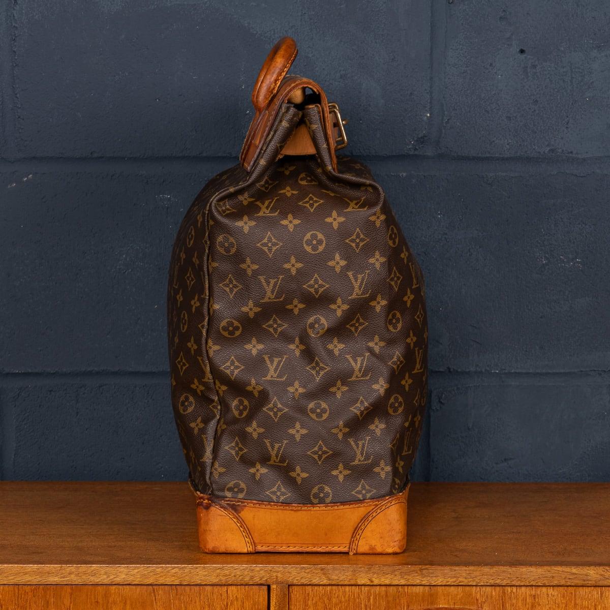 20th Century Louis Vuitton Steamer 35 Bag In Monogram Canvas, Made In France For Sale 1