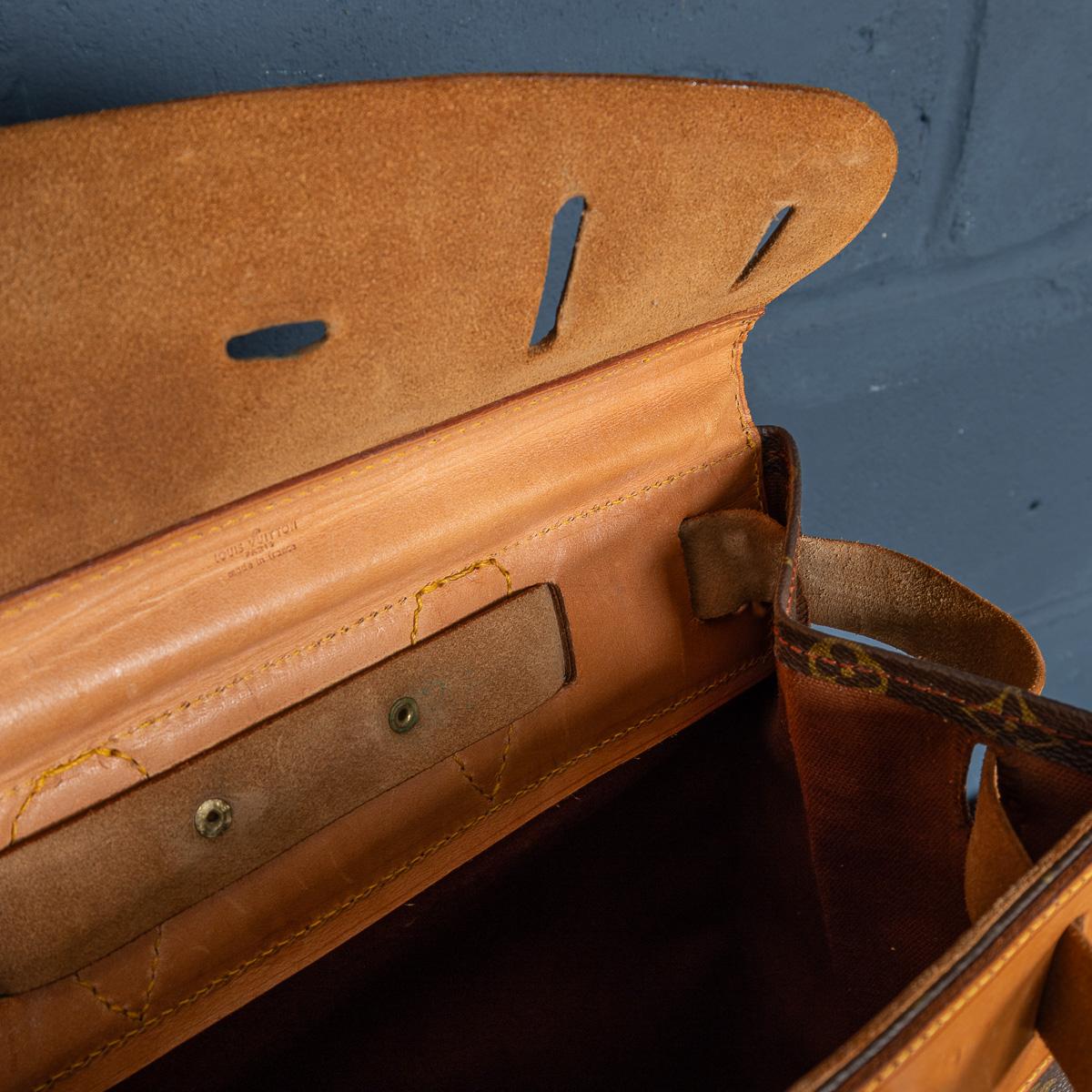 Louis Vuitton Steamer 35 Tasche aus Segeltuch mit Monogramm aus dem 20. Jahrhundert, hergestellt in Frankreich im Angebot 3