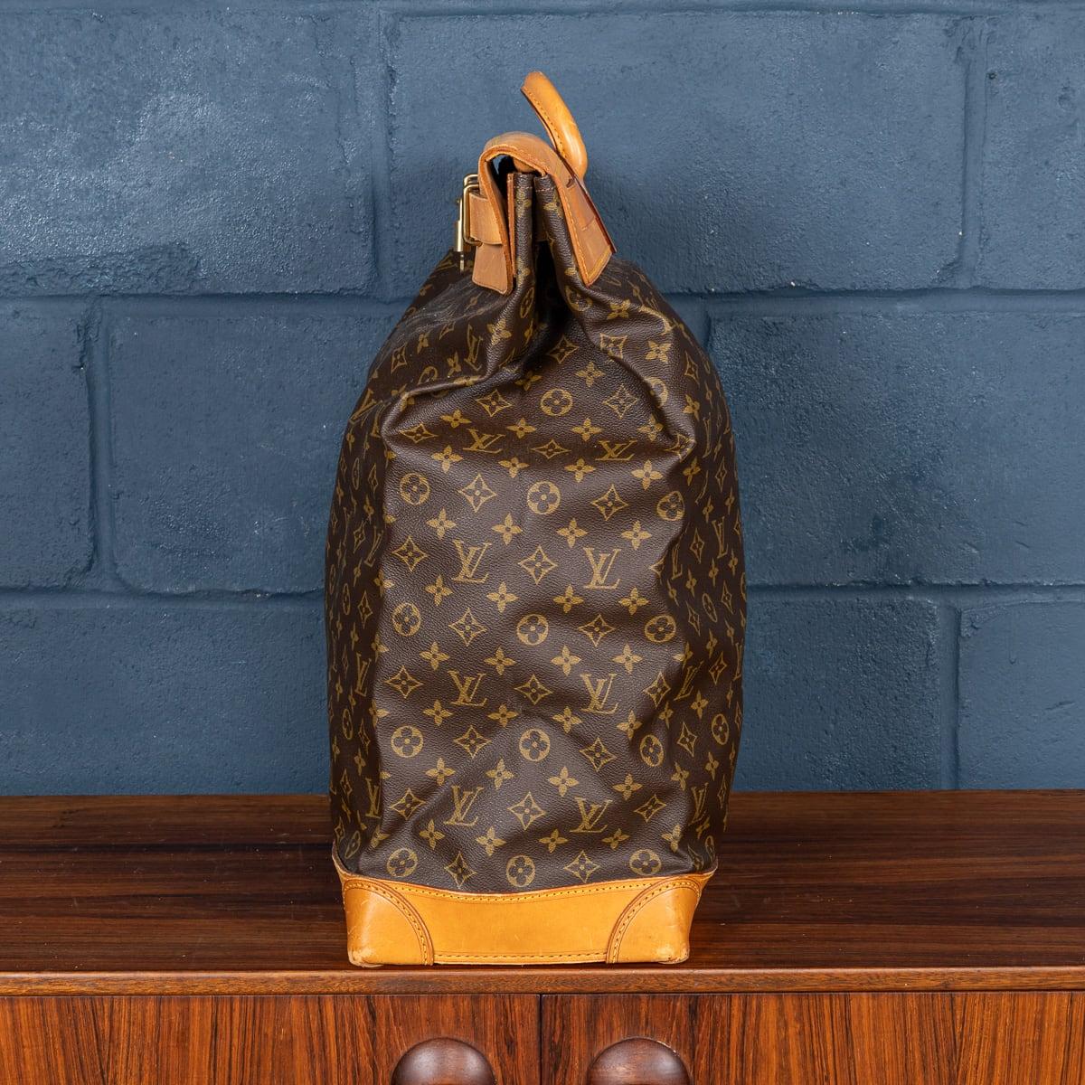 French 20th Century Louis Vuitton Steamer 45 Bag In Monogram Canvas, Made In France For Sale