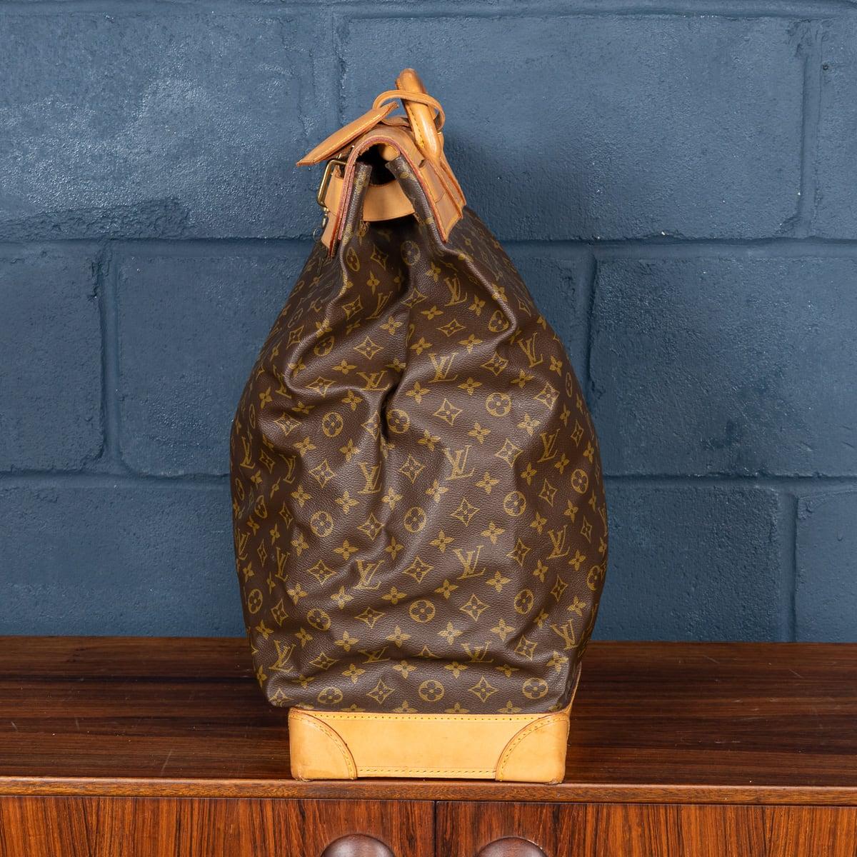 French 20th Century Louis Vuitton Steamer 45 Bag In Monogram Canvas, Made In France For Sale