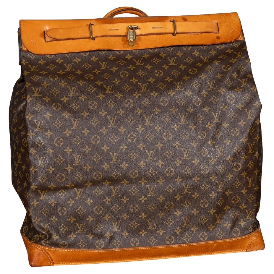 20th Century Louis Vuitton Steamer 55 Bag In Monogram Canvas, Made In France