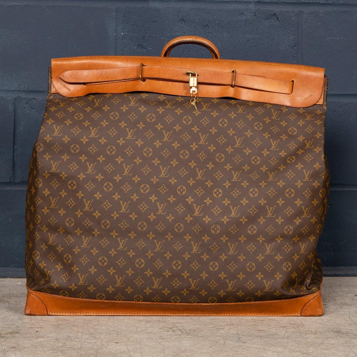French 20th Century Louis Vuitton Steamer 65 Bag In Monogram Canvas, Made In France