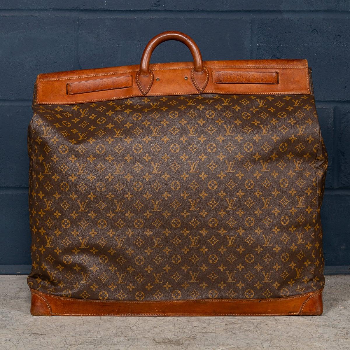 French 20th Century Louis Vuitton Steamer 65 Bag In Monogram Canvas, Made In France For Sale