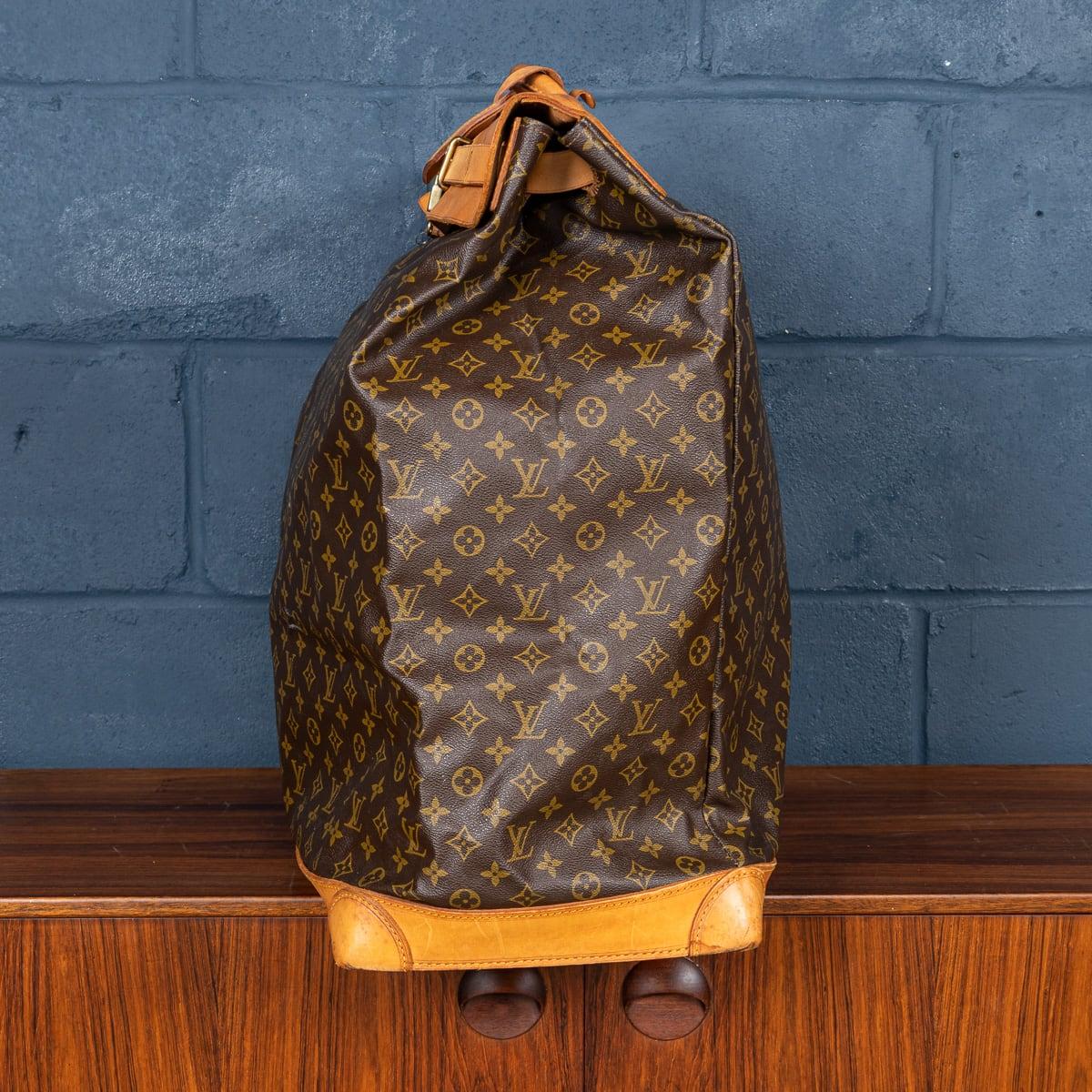French 20th Century Louis Vuitton Steamer 65 Bag In Monogram Canvas, Made In France For Sale