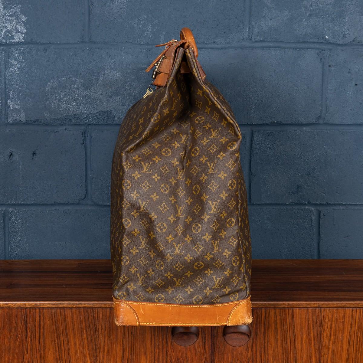 20th Century Louis Vuitton Steamer 65 Bag In Monogram Canvas, Made In France In Good Condition For Sale In Royal Tunbridge Wells, Kent