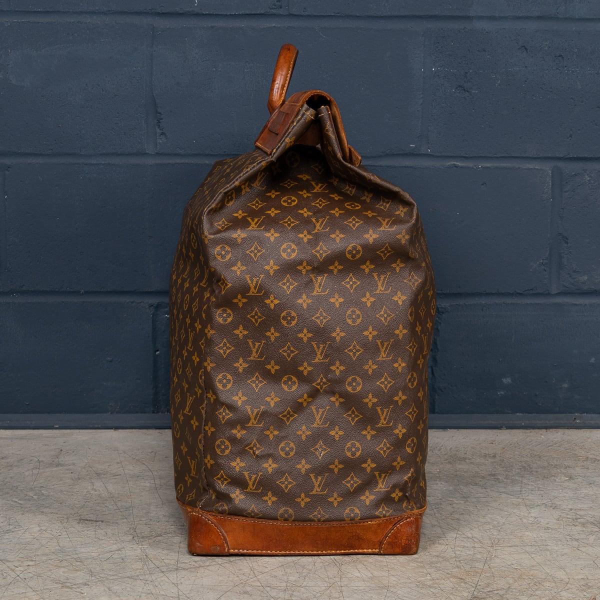 20th Century Louis Vuitton Steamer 65 Bag In Monogram Canvas, Made In France In Good Condition For Sale In Royal Tunbridge Wells, Kent