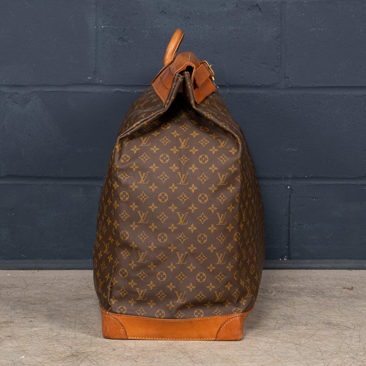 20th Century Louis Vuitton Steamer 65 Bag In Monogram Canvas, Made In France 1