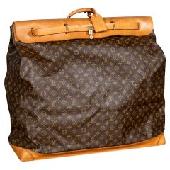 20th Century Louis Vuitton Steamer 65 Bag In Monogram Canvas, Made In France