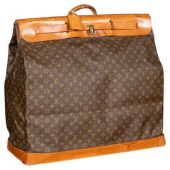 20th Century Louis Vuitton Steamer 65 Bag In Monogram Canvas, Made In France