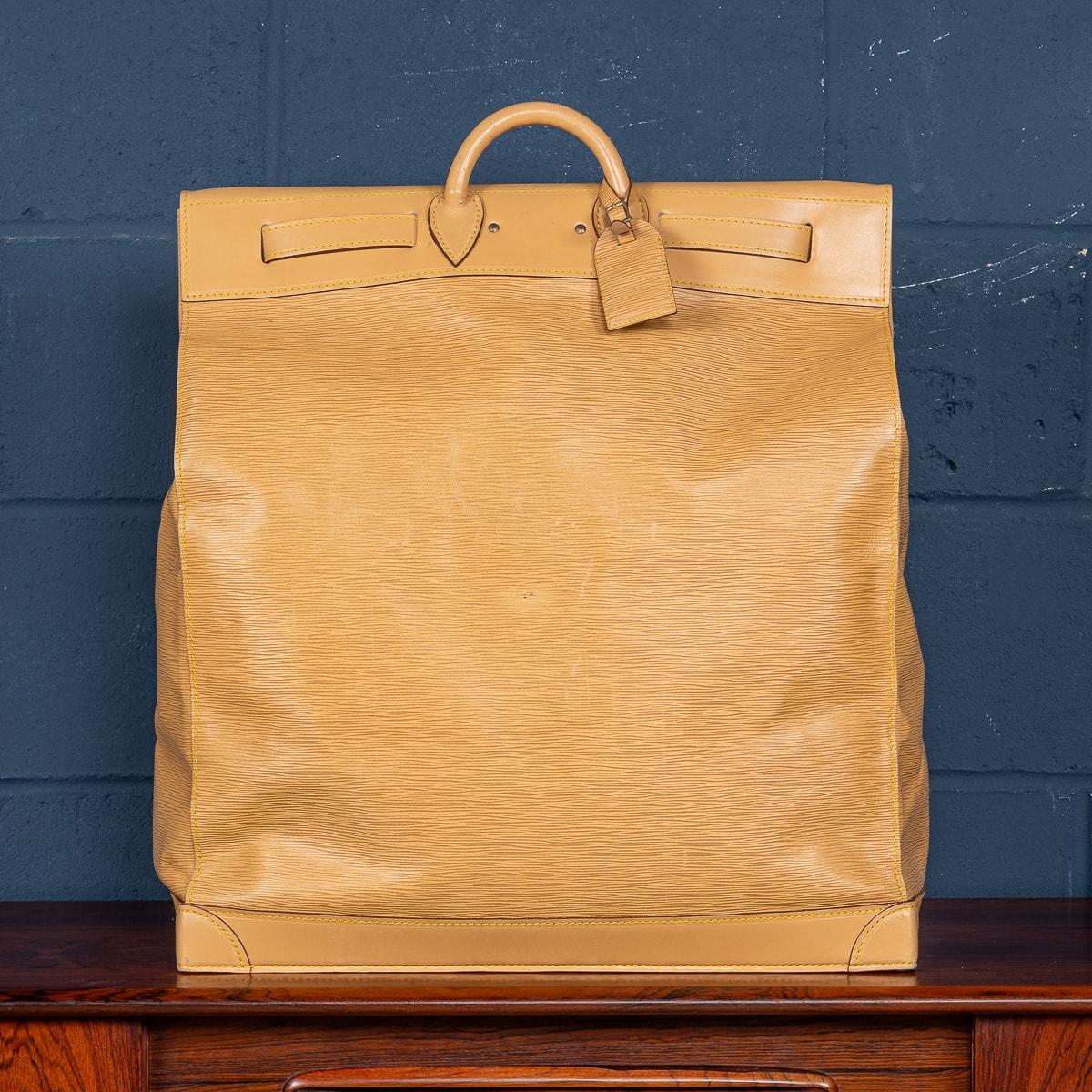 Late 20th Century 20th Century Louis Vuitton Steamer Bag In Epi Leather Canvas, Made In France For Sale