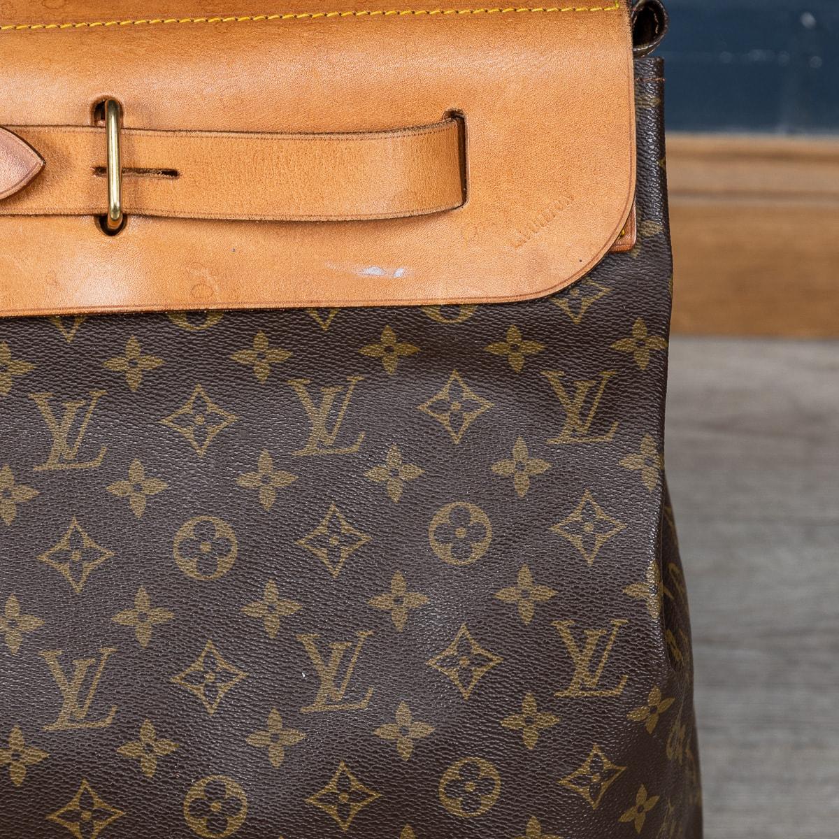Louis Vuitton Dampfertasche aus Segeltuch mit Monogramm aus dem 20. Jahrhundert, hergestellt in Frankreich im Angebot 7