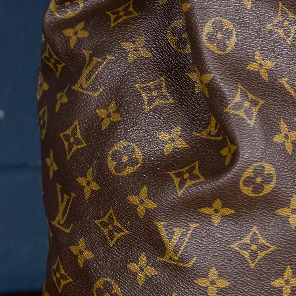 Louis Vuitton Dampfertasche aus Segeltuch mit Monogramm aus dem 20. Jahrhundert, hergestellt in Frankreich im Angebot 6