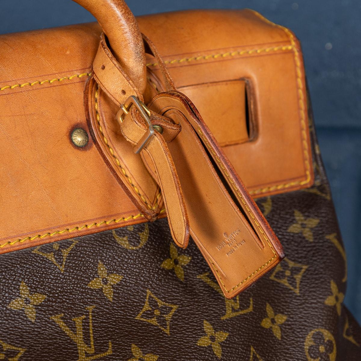 Louis Vuitton Dampfertasche aus Segeltuch mit Monogramm aus dem 20. Jahrhundert, hergestellt in Frankreich im Angebot 8
