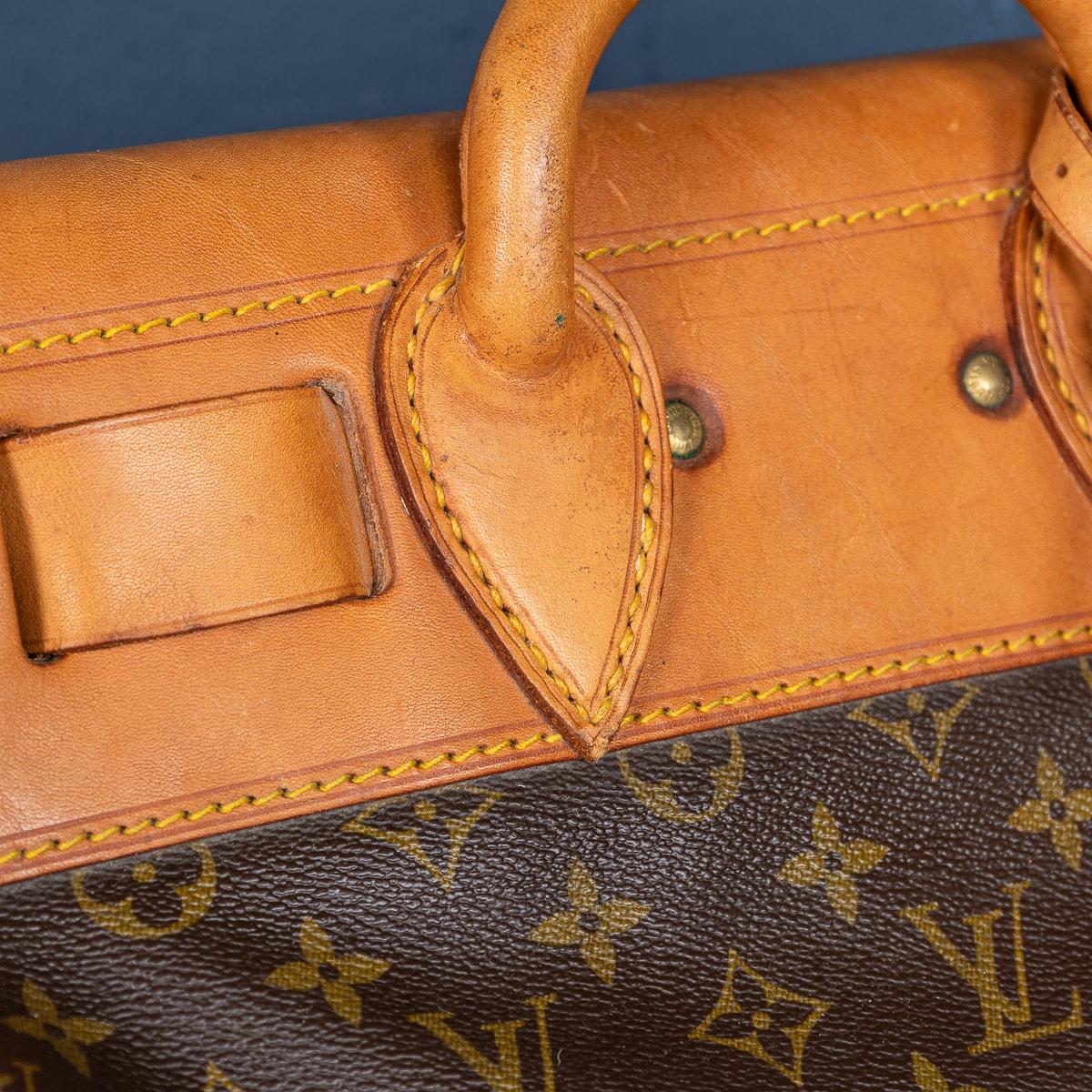 Louis Vuitton Dampfertasche aus Segeltuch mit Monogramm aus dem 20. Jahrhundert, hergestellt in Frankreich im Angebot 9