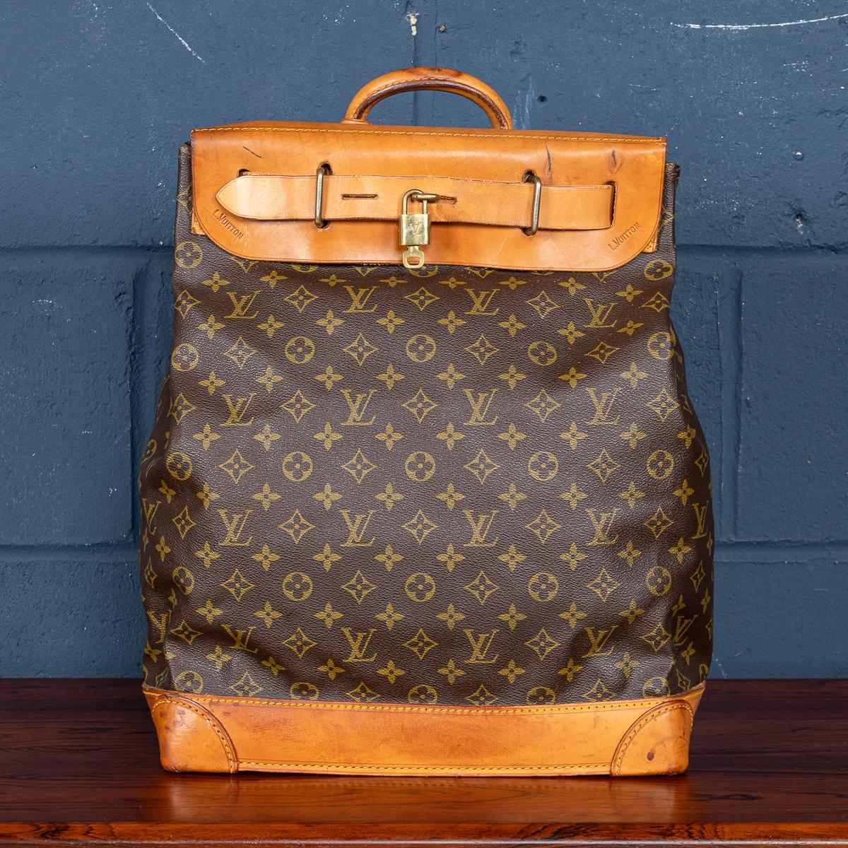 Other 20th Century Louis Vuitton Steamer Bag In Monogram Canvas, Made In France For Sale