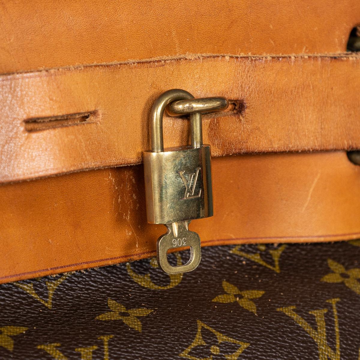Louis Vuitton Dampfertasche aus Segeltuch mit Monogramm aus dem 20. Jahrhundert, hergestellt in Frankreich im Angebot 2