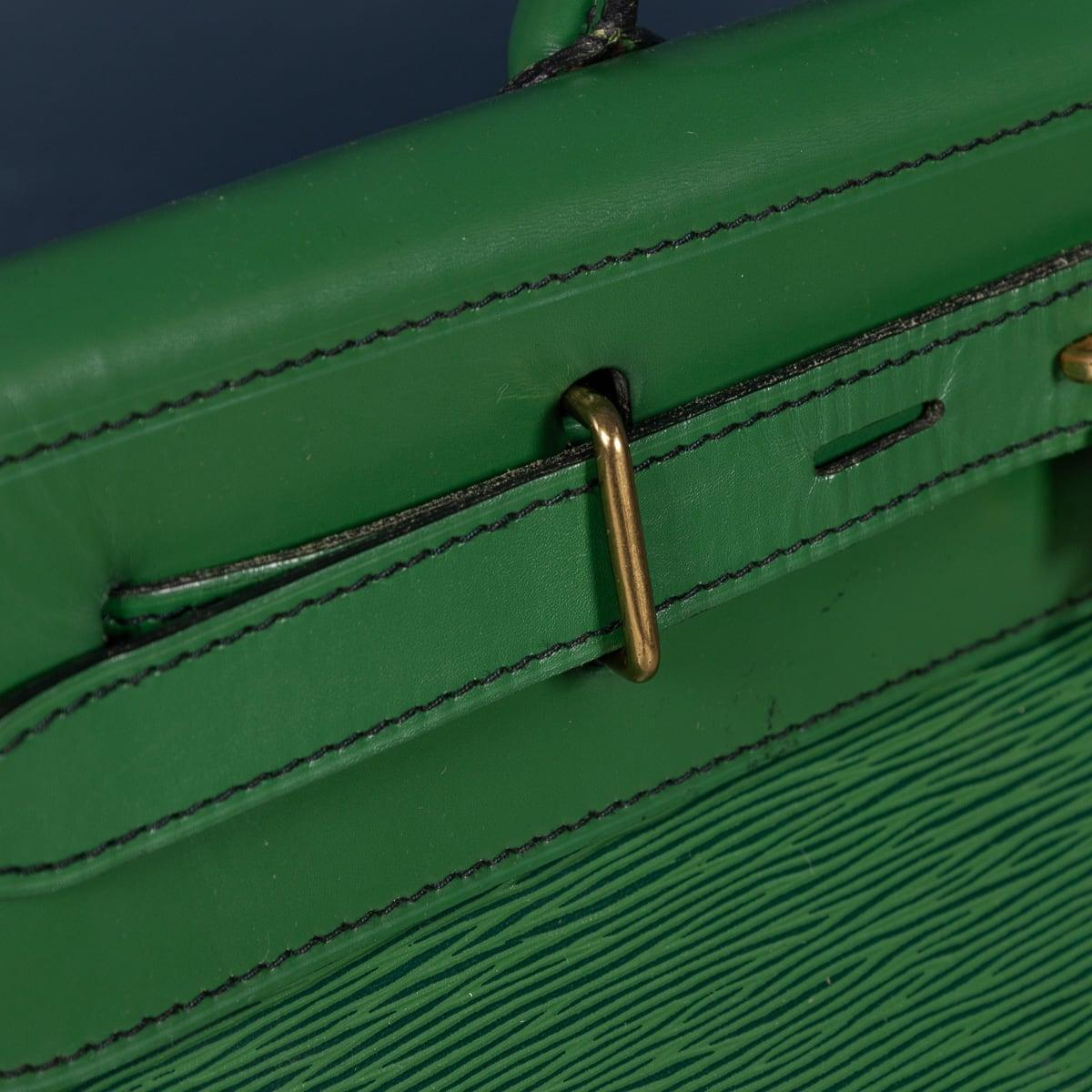 20th Century Louis Vuitton Steamer Bag In Rolex Green Epi Leather Canvas, France 5