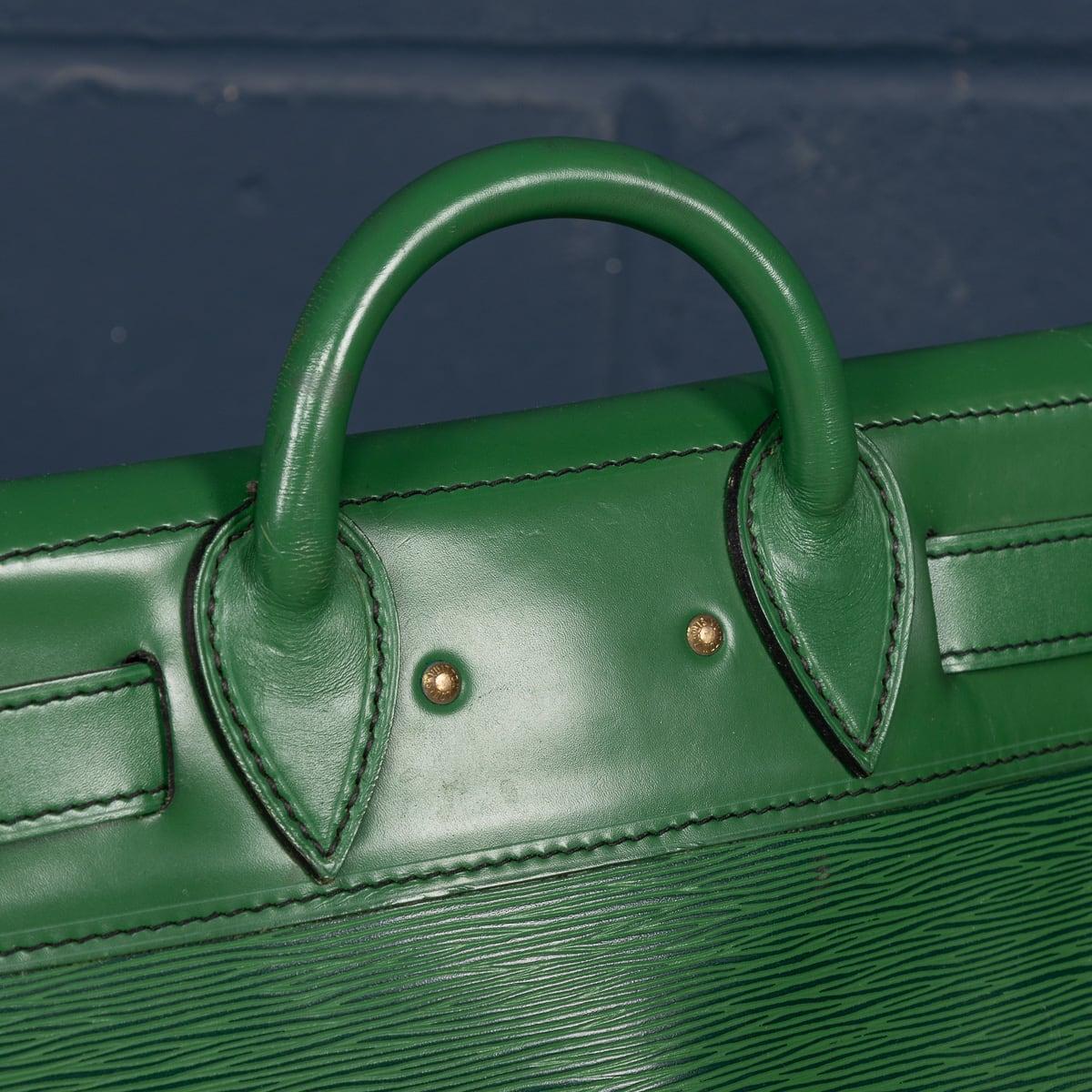 20th Century Louis Vuitton Steamer Bag In Rolex Green Epi Leather Canvas, France 11
