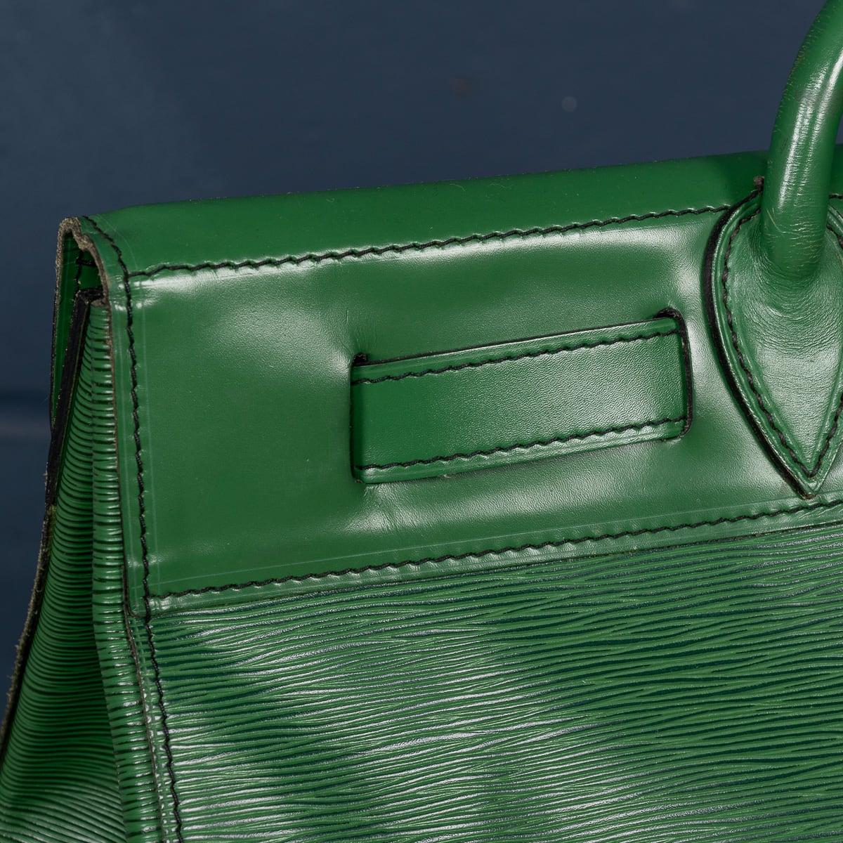 20th Century Louis Vuitton Steamer Bag In Rolex Green Epi Leather Canvas, France 12