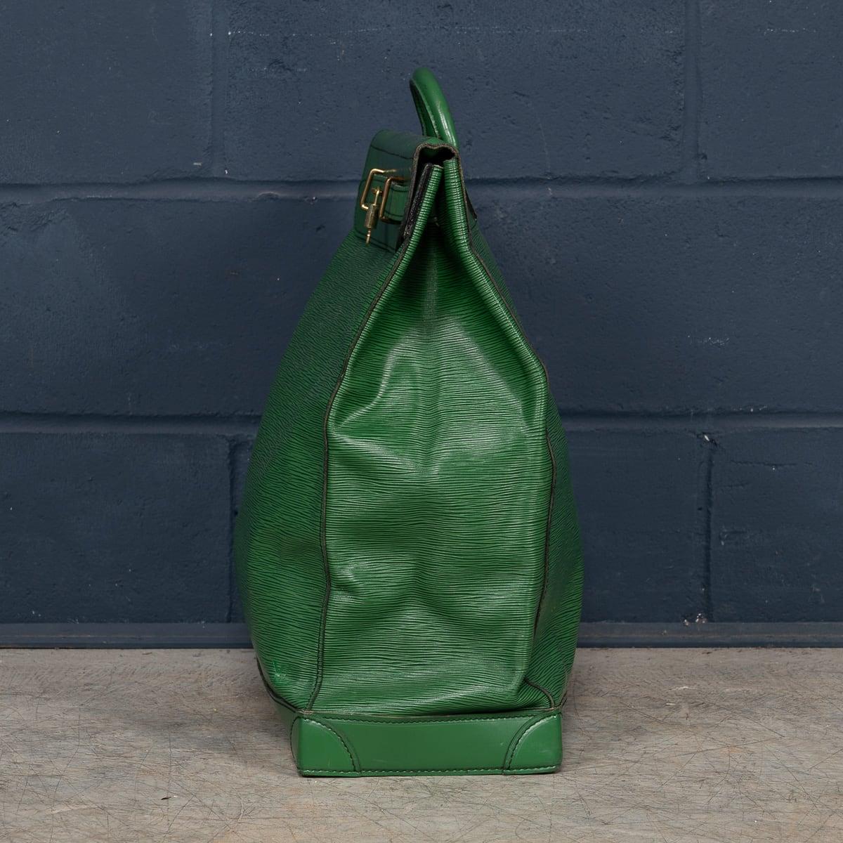 French 20th Century Louis Vuitton Steamer Bag In Rolex Green Epi Leather Canvas, France