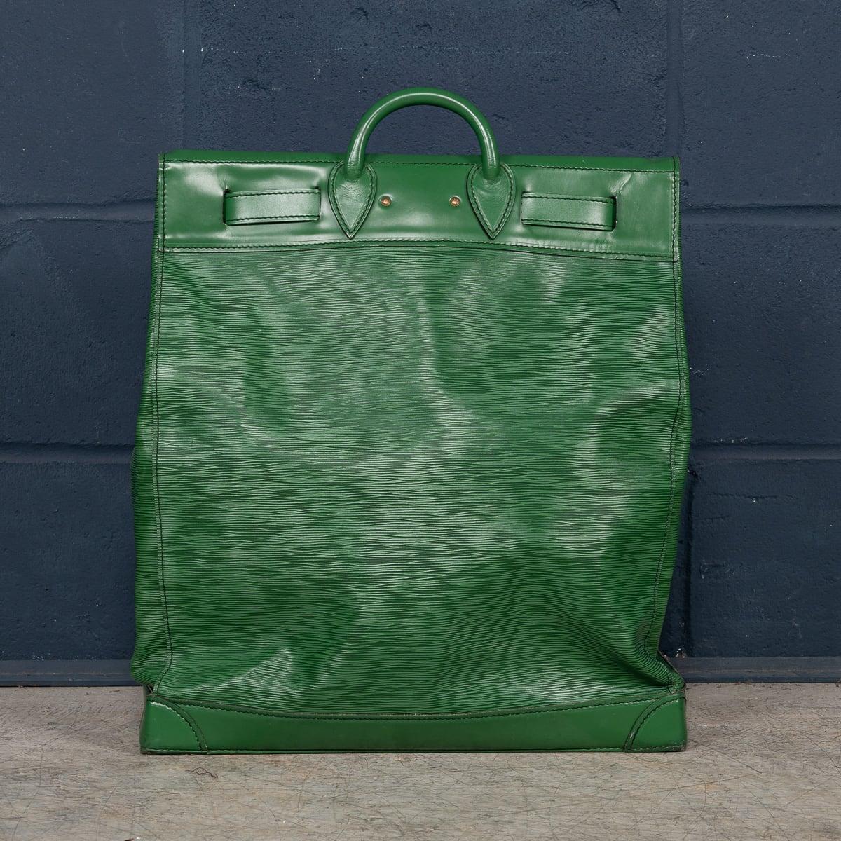 20th Century Louis Vuitton Steamer Bag In Rolex Green Epi Leather Canvas, France In Good Condition In Royal Tunbridge Wells, Kent
