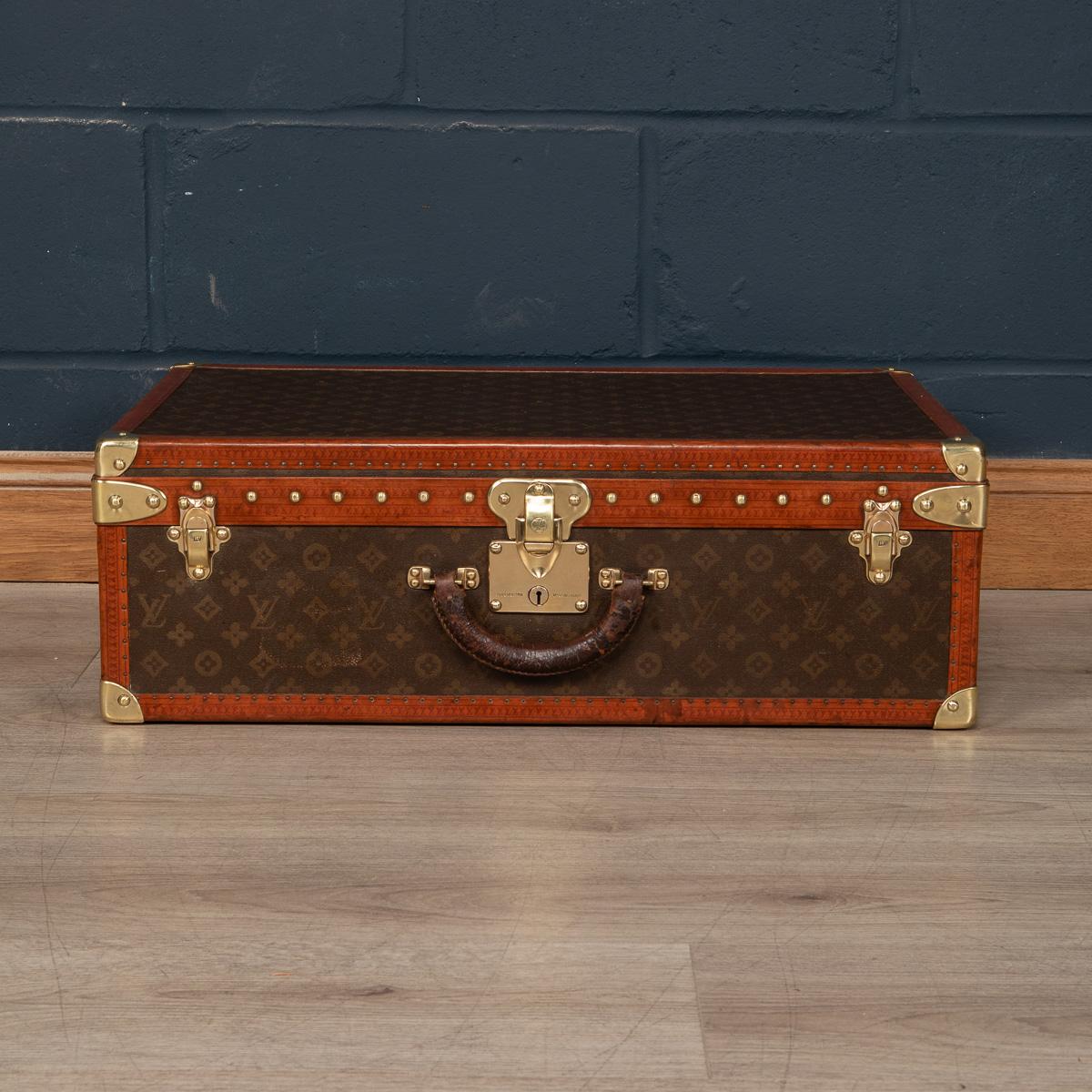 A charming Louis Vuitton hard-sided case, second half of the 20th century, the exterior finished in the famous monogram canvas with brass fittings. A great piece for use today or as an item for the home. With original key.

CONDITION
In Great