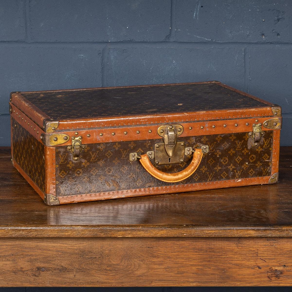 A charming Louis Vuitton hard-sided case, mid 20th century, the exterior finished in the famous monogram canvas with brass fittings. A great piece for use today or as an item for the home.

CONDITION
In overall good vintage condition. Please