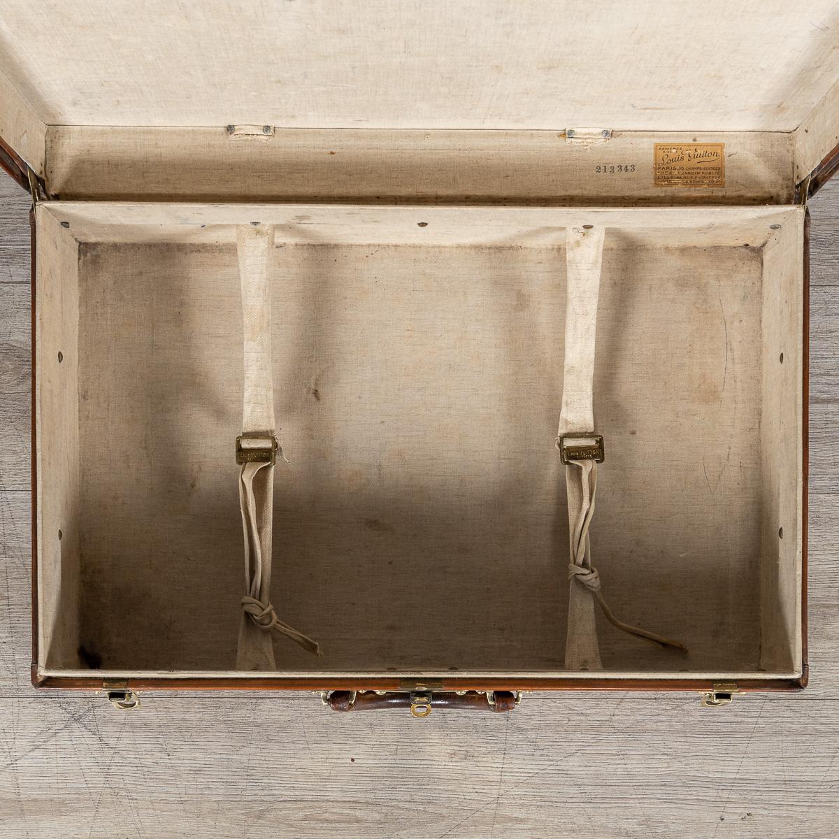 Louis Vuitton-Koffer des 20. Jahrhunderts aus natürlichem Rindsleder, Frankreich um 1910 im Angebot 4