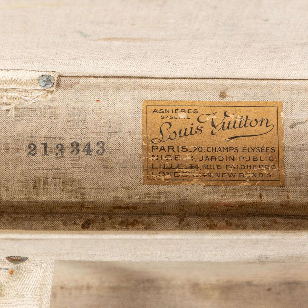 Louis Vuitton-Koffer des 20. Jahrhunderts aus natürlichem Rindsleder, Frankreich um 1910 im Angebot 5