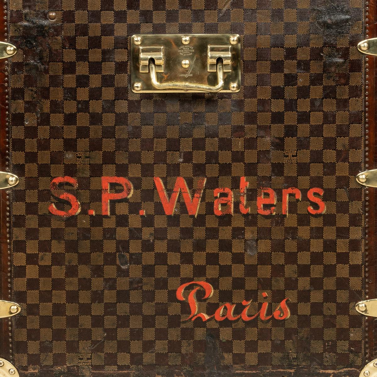 20th Century Louis Vuitton Trunk in Damier Canvas, Paris, C.1900 11