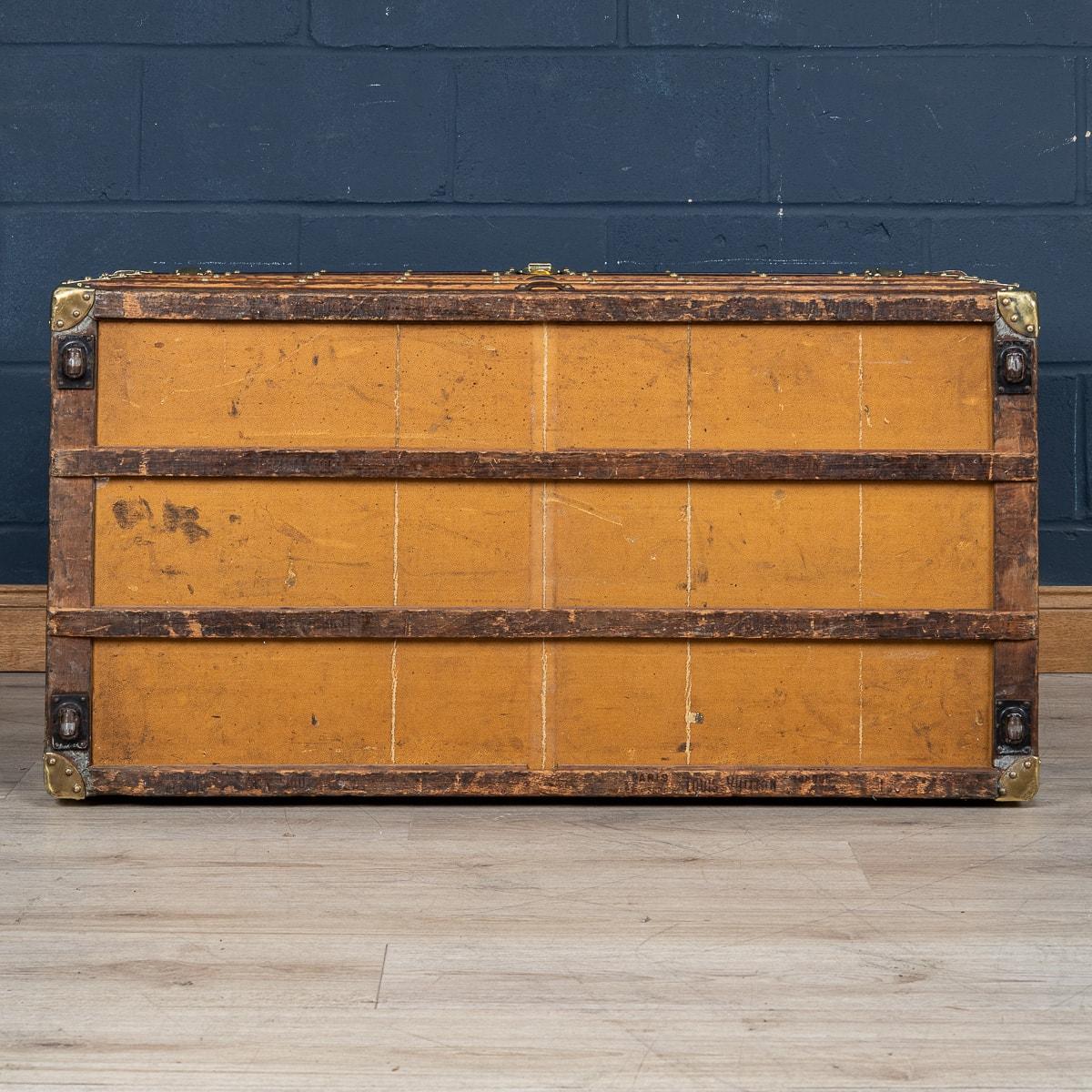 Brass 20th Century Louis Vuitton Trunk In Monogram Canvas, France c.1910 For Sale