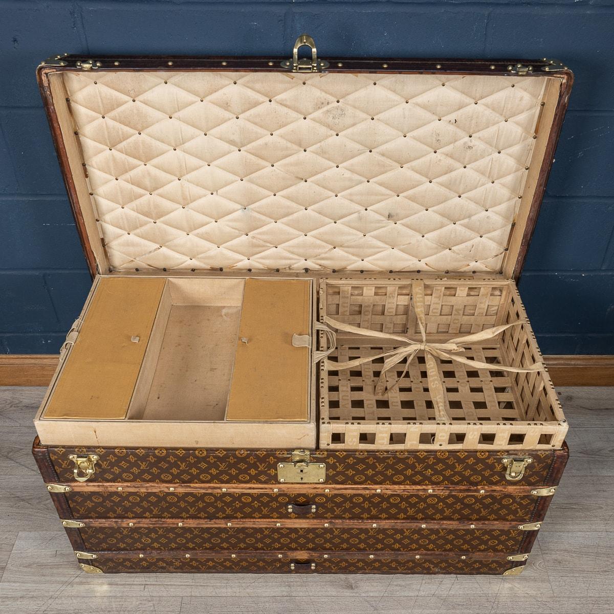 Louis Vuitton-Koffer aus Monogramm-Leinwand des 20. Jahrhunderts, Frankreich um 1910 im Angebot 3