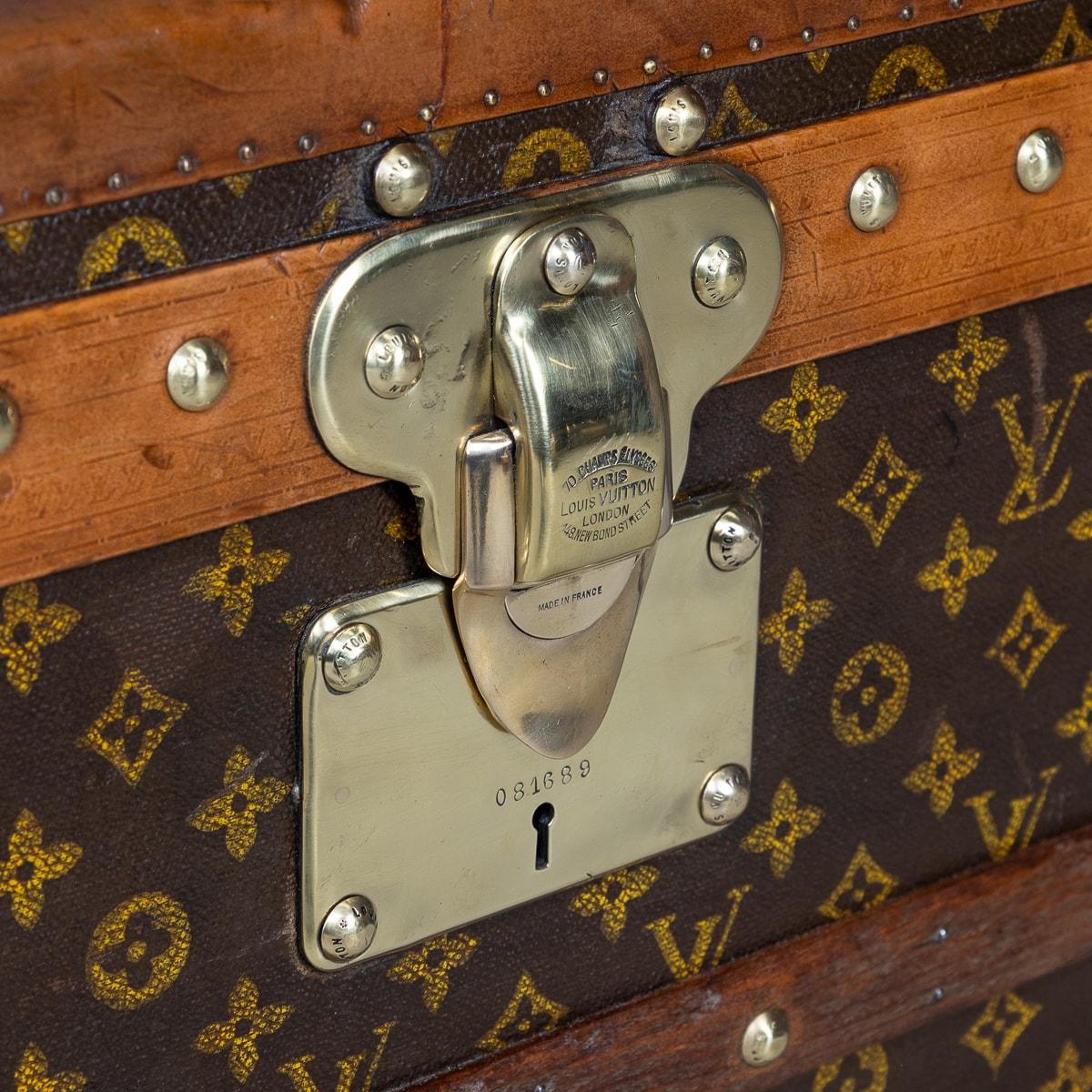 Louis Vuitton-Koffer aus Monogramm-Leinwand des 20. Jahrhunderts, hergestellt in Frankreich um 1930 im Angebot 6