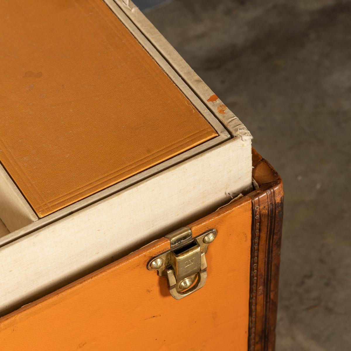 20th Century Louis Vuitton Trunk in Orange 