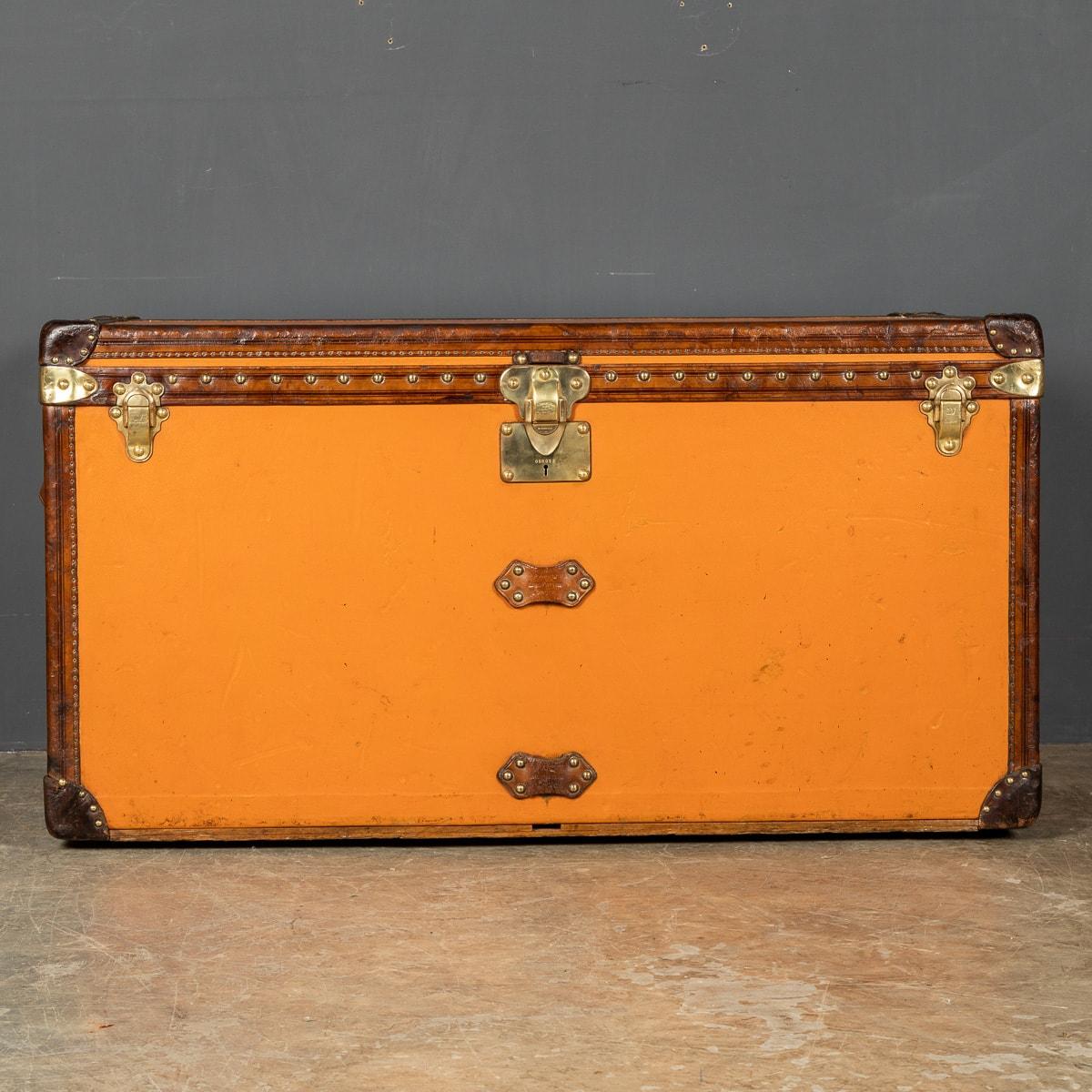 French 20th Century Louis Vuitton Trunk in Orange 