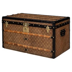 Vintage 20th Century Louis Vuitton Trunk in Woven Canvas, Paris, circa 1900