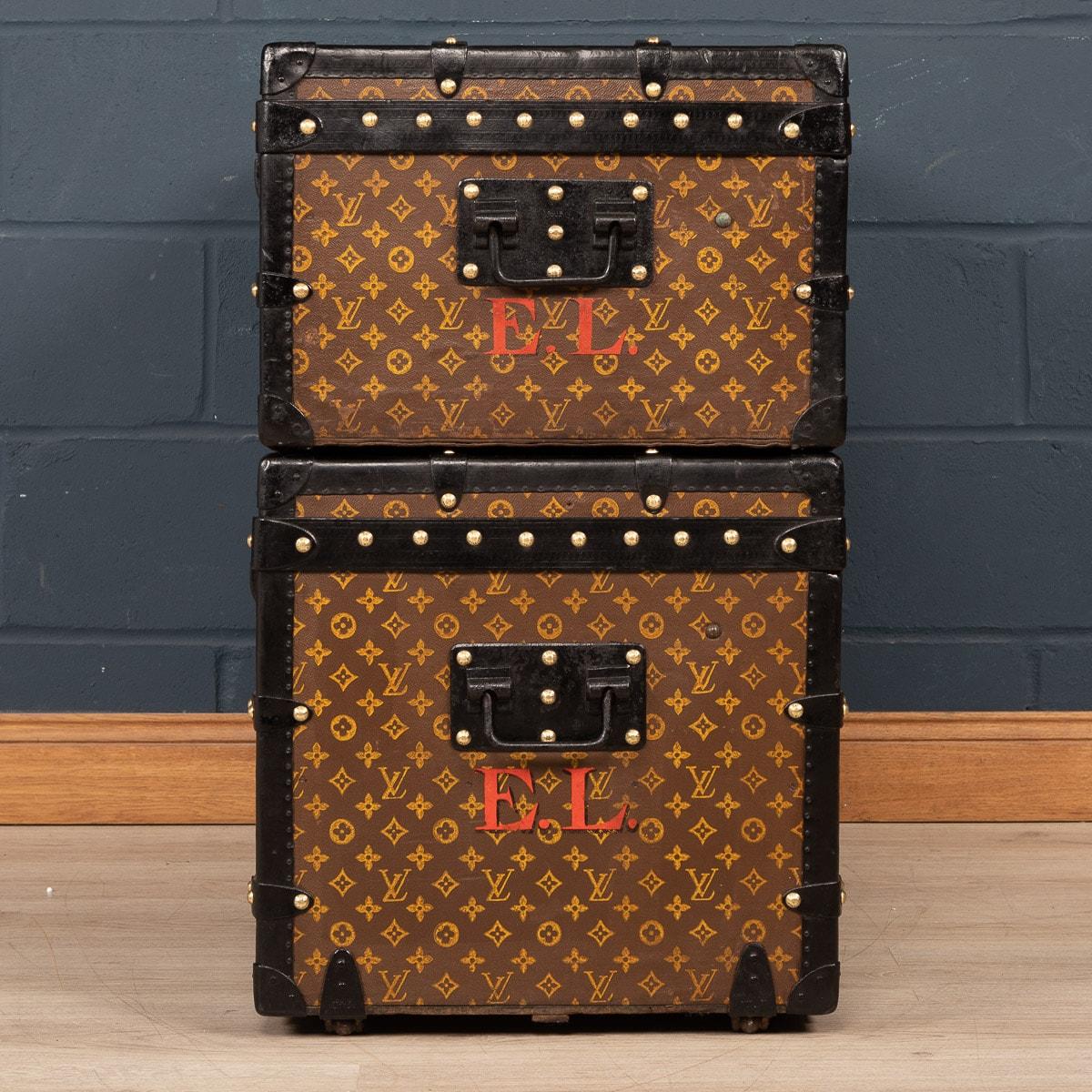 French 20th Century Louis Vuitton Trunks in Monogram Canvas, France, C.1930