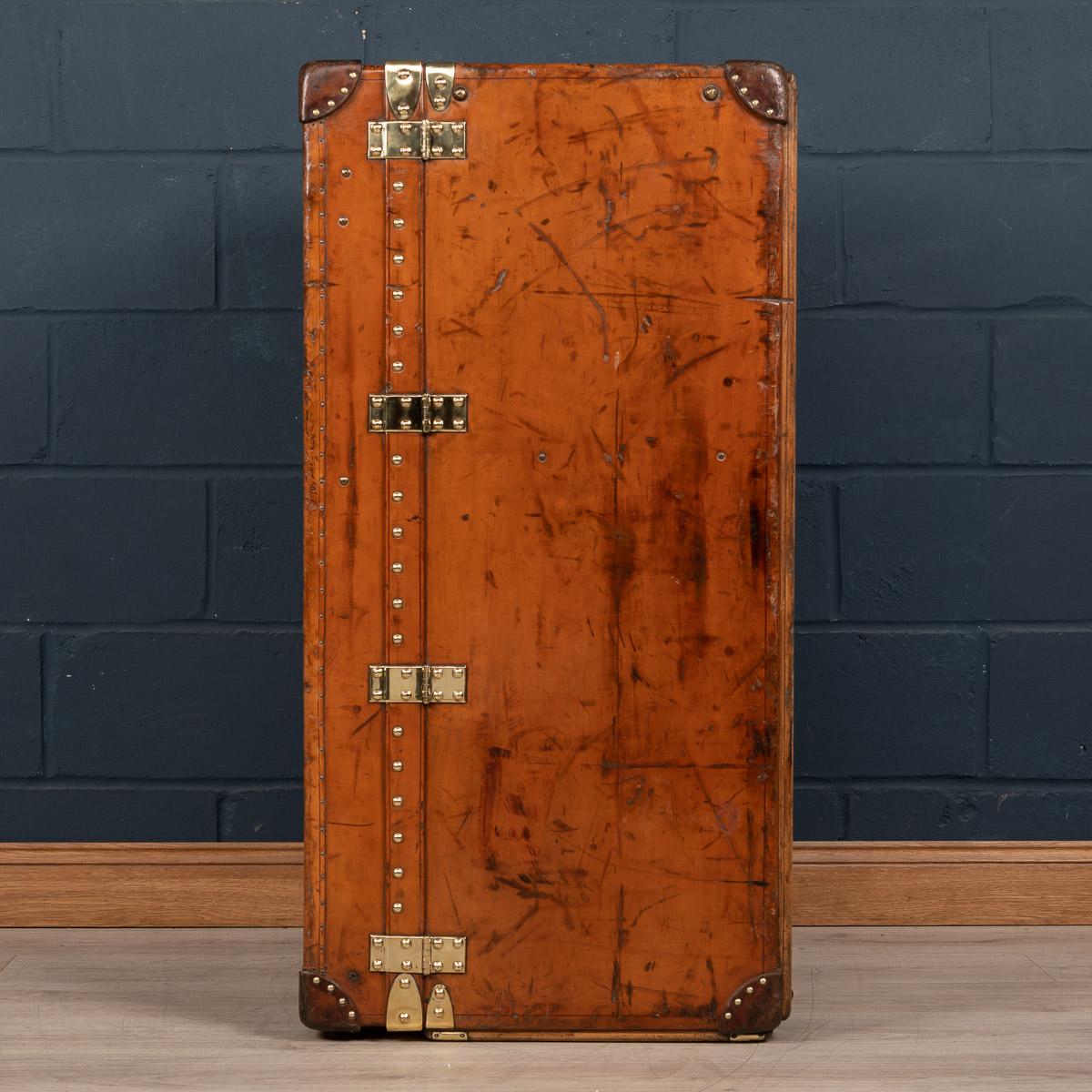 20th Century Louis Vuitton Unusual Leather Wardrobe Trunk, c.1900 5