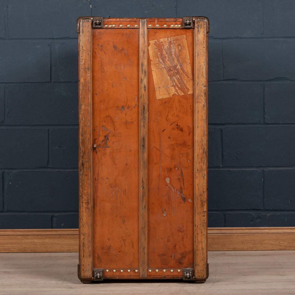 20th Century Louis Vuitton Unusual Leather Wardrobe Trunk, c.1900 6