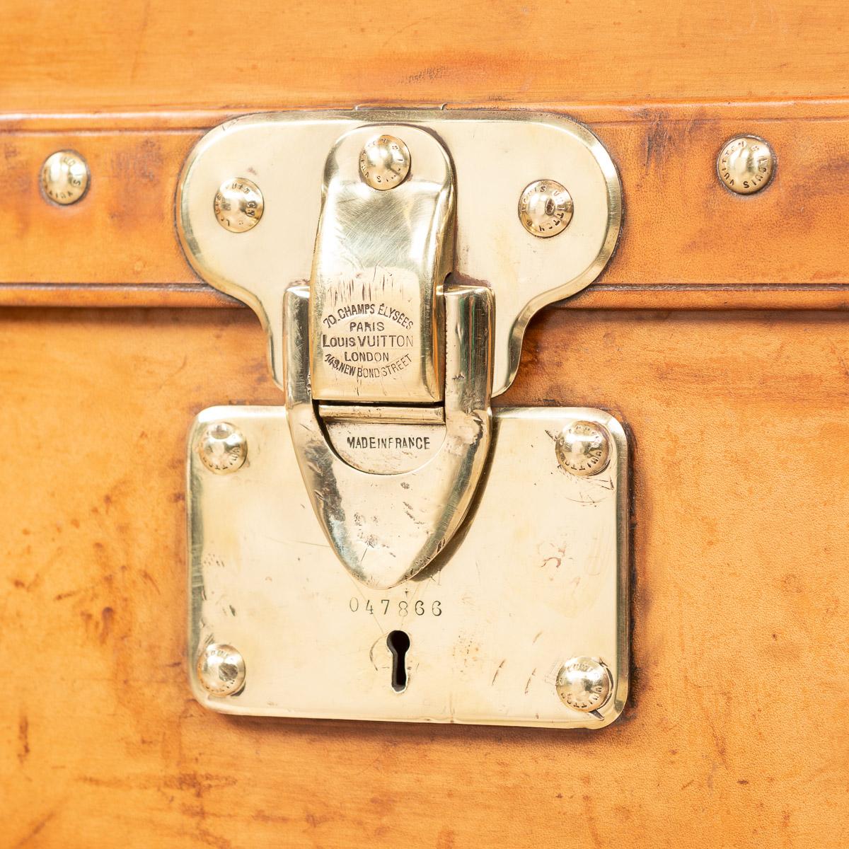 20th Century Louis Vuitton Unusual Leather Wardrobe Trunk, c.1900 14