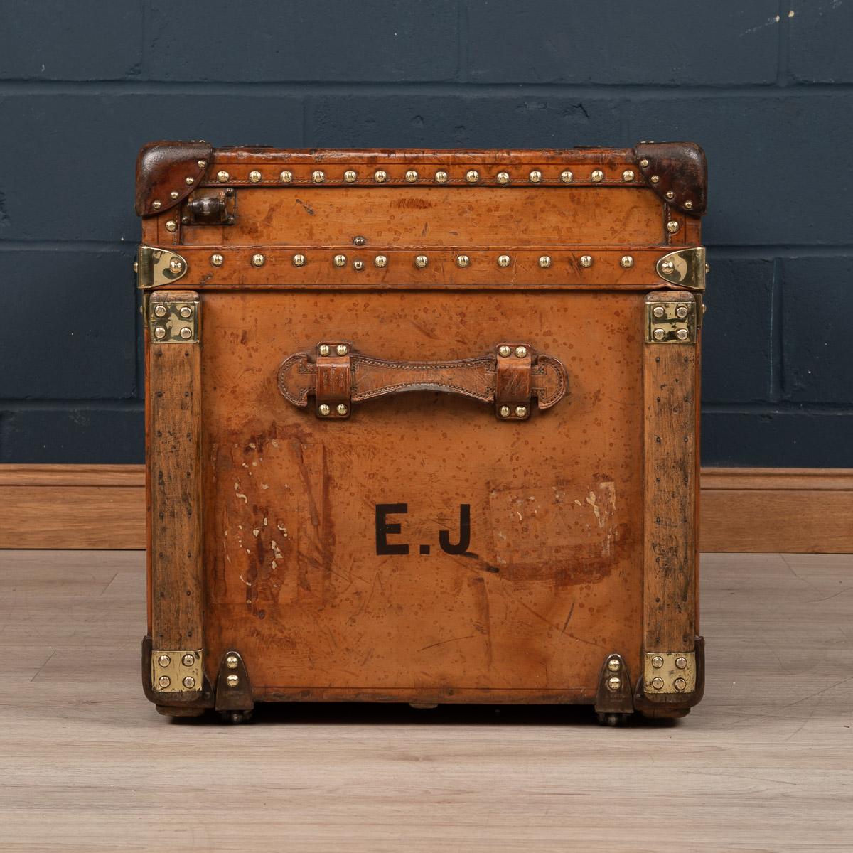 French 20th Century Louis Vuitton Unusual Leather Wardrobe Trunk, c.1900