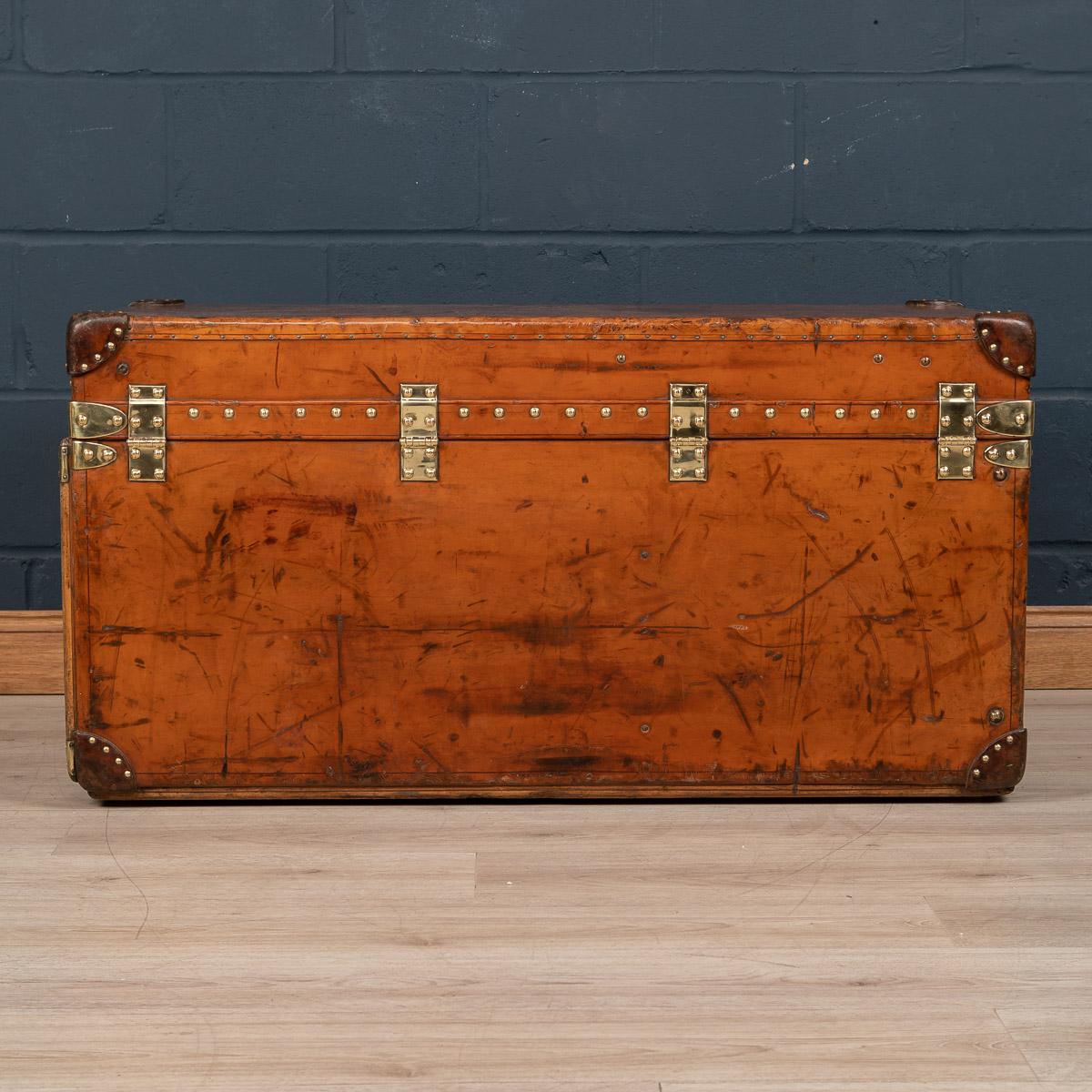 20th Century Louis Vuitton Unusual Leather Wardrobe Trunk, c.1900 In Good Condition In Royal Tunbridge Wells, Kent