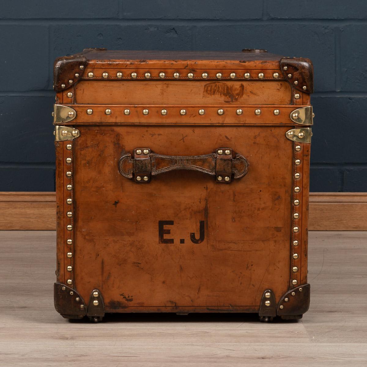 Canvas 20th Century Louis Vuitton Unusual Leather Wardrobe Trunk, c.1900