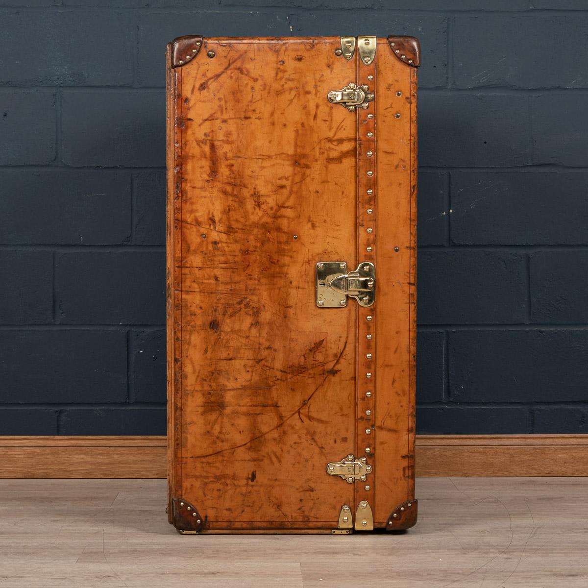 20th Century Louis Vuitton Unusual Leather Wardrobe Trunk, c.1900 3