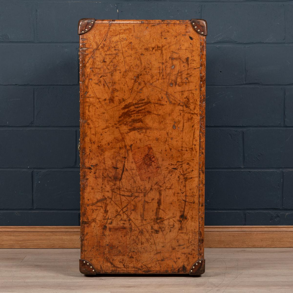 20th Century Louis Vuitton Unusual Leather Wardrobe Trunk, c.1900 4